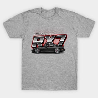 RX7 FD Retro Style (Elegant Black) T-Shirt